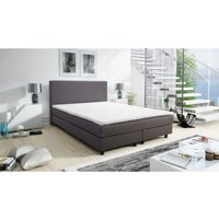 Boxspringbett Boxbett Glenn 2 Hotelbett 140x200 Bonellfederkern Bett Topper grau von KÜCHEN PREISBOMBE