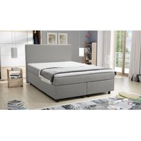 Küchen Preisbombe - Boxspringbett Hotelbett 140x200 Bonellfederkern Bett mit Topper Paxos 1 hellgrau von KÜCHEN PREISBOMBE