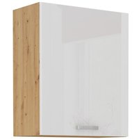 Küchen Preisbombe - Hängeschrank 60 cm Eiche Artisan + Weiß Hochglanz Küchenzeile Küchenblock Küche von KÜCHEN PREISBOMBE