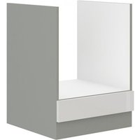 Herd Unterschrank 60 Bianca Weiß Hochglanz + Grau Küchenzeile Küchenblock von KÜCHEN PREISBOMBE