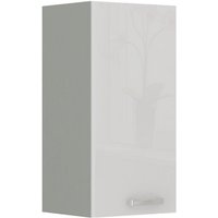 Küche Hängeschrank 30 Bianca Weiß Hochglanz + Grau Küchenzeile Küchenblock von KÜCHEN PREISBOMBE