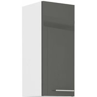 Küche Hängeschrank 30 Lara Grau Hochglanz + Weiss matt Küchenzeile Küchenblock von KÜCHEN PREISBOMBE