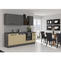 Küche scandi + nessa Basic 240 cm Fischgrät Optik Grau Küchenzeile Küchenblock Küche scandi + nessa Basic 240 cm Fischgrät Optik Grau Küchenzeile Küchenblock von KÜCHEN PREISBOMBE