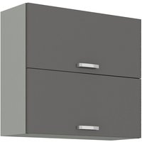 Küchen Hängeschrank 80 Hochglanz Grau Küchenzeile Küchenblock Küche Grey Bianca von KÜCHEN PREISBOMBE