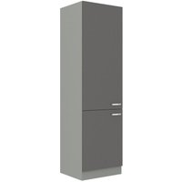 Küchen Hochschrank 60cm Hochglanz Grau Küchenzeile Küchenblock Küche Grey Bianca von KÜCHEN PREISBOMBE