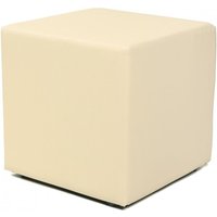 Küchen Preisbombe - Design Sitzwürfel Kubus i Kunstleder Hocker 45x45x45 cm modern in beige / creme von KÜCHEN PREISBOMBE