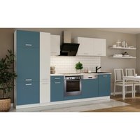 Küche Toni 300 cm Küchenzeile Küchenblock Singleküche EinbaukücheSkagerrak Blau von KÜCHEN PREISBOMBE