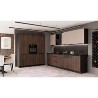Küchen Preisbombe - Küche monza + arona 280 + 180 cm Küchenzeile Küchenblock Einbauküche Nussbaum Okapi matt + Kaschmir beige matt Küchen Preisbombe - Küche monza + arona 280 + 180 cm Küchenzeile Küchenblock Einbauküche Nussbaum Okapi matt + Kaschmir beige matt von KÜCHEN PREISBOMBE