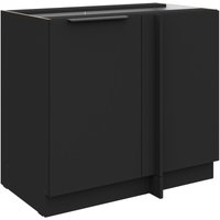 Küchen Eckunterschrank 105 cm siena Schwarz Küche Küchenzeile Küchenblock von KÜCHEN PREISBOMBE