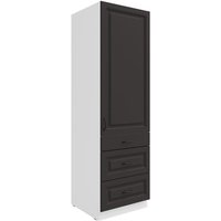 Küchen Preisbombe - Küchen Hochschrank 60 cm Stilo Grau Weiss Küchenzeile Küchenblock mit Schubladen von KÜCHEN PREISBOMBE