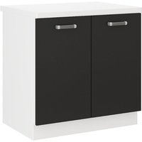 Küchen Preisbombe - Küchen Unterschrank 80 cm für das Modell "Omega 240 Schwarz + Weiss" von KÜCHEN PREISBOMBE
