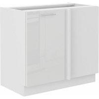 Lara Eckunterschrank 105 cm Weiß Hochglanz Küchenzeile Küchenblock Küche von KÜCHEN PREISBOMBE