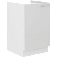 Spülenschrank 50 Lara Weiß Hochglanz + Weiß matt Küchenzeile Küchenblock Küche von KÜCHEN PREISBOMBE