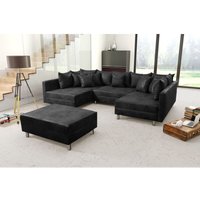 Wohnlandschaft Sofa Couch Ecksofa Eckcouch mf Vintage Anthrazit Minsk xxl von KÜCHEN PREISBOMBE