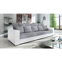 Modernes Big Sofa Wohnlandschaft Sofa Couch Jumbo xxl 1 - Weiß - Hellgrau von KÜCHEN PREISBOMBE