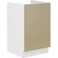 Spülenschrank 50 Lara Cappuccino Hochglanz + Weiß matt Küchenzeile Küchenblock Spülenschrank 50 Lara Cappuccino Hochglanz + Weiß matt Küchenzeile Küchenblock von KÜCHEN PREISBOMBE
