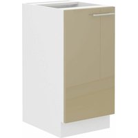 Unterschrank 40 Lara Cappuccino Hochglanz + Weiß matt Küchenzeile Küchenblock Unterschrank 40 Lara Cappuccino Hochglanz + Weiß matt Küchenzeile Küchenblock von KÜCHEN PREISBOMBE