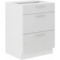 Küchen Preisbombe - Unterschrank 60 Lara Weiß Hochglanz Küchenzeile Küchenblock Küche Soft-Close von KÜCHEN PREISBOMBE