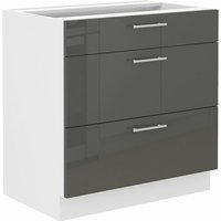 Unterschrank 80 Lara Grau Hochglanz Küchenzeile Küchenblock Küche Soft-Close Unterschrank 80 Lara Grau Hochglanz Küchenzeile Küchenblock Küche Soft-Close von KÜCHEN PREISBOMBE