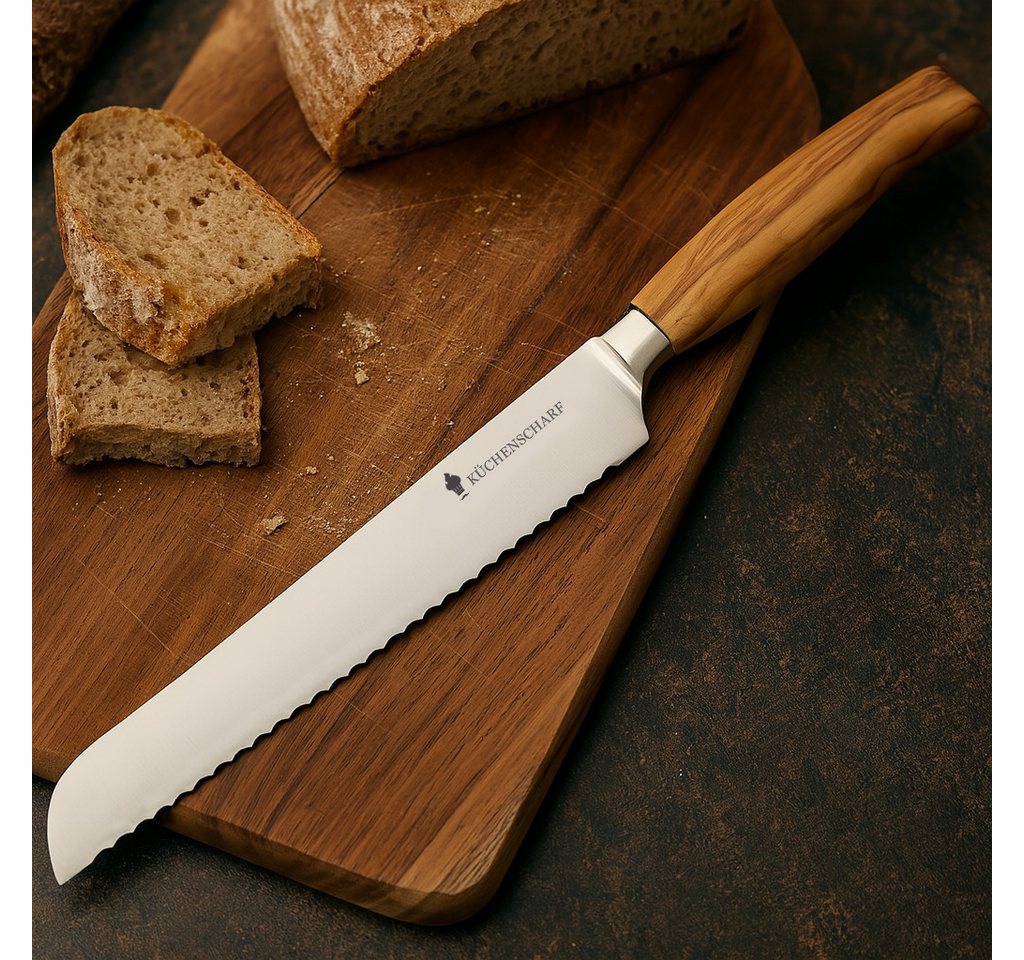 KÜCHENSCHARF Brotmesser 20 cm mit Olivenholzgriff - Ergonomisches Kochmesser, Für Profi- und Hobbyköche KÜCHENSCHARF Brotmesser 20 cm mit Olivenholzgriff - Ergonomisches Kochmesser, Für Profi- und Hobbyköche von KÜCHENSCHARF