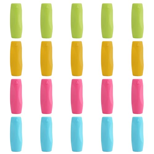 20 Stück Schreibhilfe für Kinder, Stifthalter, Silbenstift, Bleistift, Schreiblernstift, Stiftverlängerung, Stifte Kinder Hilfsmittel von KUEEA