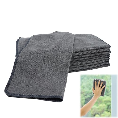KUEEA Mikrofasertücher Küche 10 Stück – Waschbare und Fusselfreie Reinigungstücher 25x25 cm, Schnelltrocknend und Hohe Saugfähigkeit für Haushalt, Auto und Geschirr von KUEEA