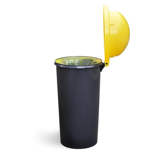 KUEFA HD 60L Müllsackständer, Mülleimer, mit Klemm-Ring für Gelben Sack/Müllbeutel, massiv, geruchsdicht und UV-beständig, universell einsetzbar (Gelb) KUEFA HD 60L Müllsackständer, Mülleimer, mit Klemm-Ring für Gelben Sack/Müllbeutel, massiv, geruchsdicht und UV-beständig, universell einsetzbar (Gelb) von KUEFA