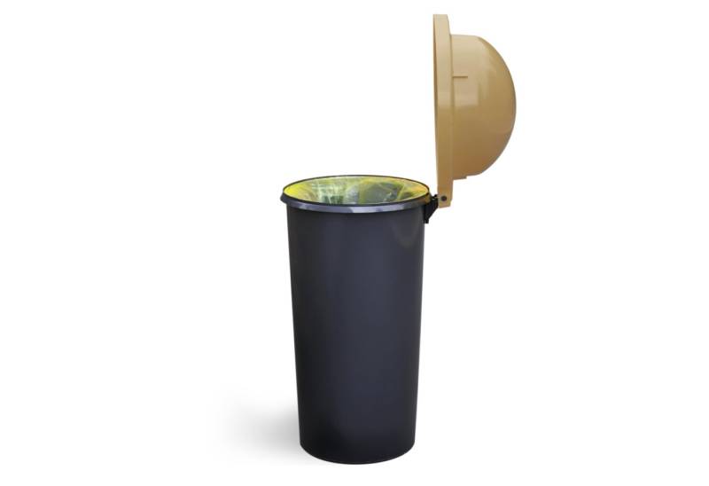 KUEFA Müllsackständer HD 60L Mülleimer Gelber Sack, mit Einwurf, inkl. Klemm-Ring, UV-Stabil, 60 Liter von KUEFA