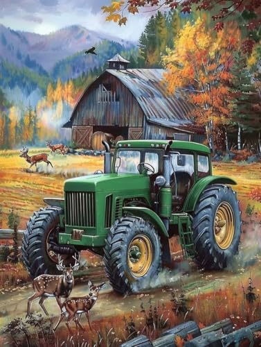 Auto Malen Nach Zahlen Erwachsene, HäUser Malen Nach Zahlen, DIY Handgemalt Ölgemälde Kit Mit 3 Pinseln und Acrylfarbe, Paint by Numbers Bastelset Erwachsene für Deko Wohnzimmer 80x110cm 2-8446 von KUEGDUNG