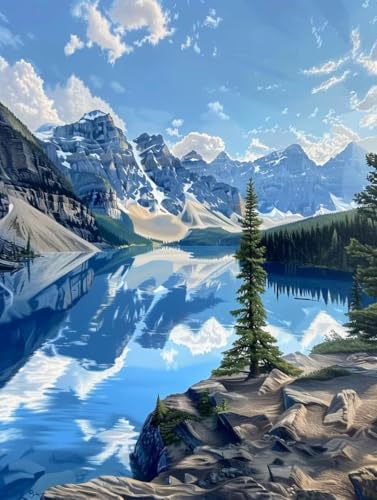 Diamond Painting Berg, 5D Diamond Painting Erwachsene Rivers, DIY Basteln Erwachsene, Mosaikherstellung Set, Vollbohrer Diamant Kunst Stickerei Kreuzstich Kits, Deko Wohnzimmer 90x120cm T-7318 Diamond Painting Berg, 5D Diamond Painting Erwachsene Rivers, DIY Basteln Erwachsene, Mosaikherstellung Set, Vollbohrer Diamant Kunst Stickerei Kreuzstich Kits, Deko Wohnzimmer 90x120cm T-7318 von KUEGDUNG