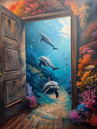 Diamond Painting Delphin, Pflanzen 5D Diamond Painting Erwachsene, DIY Basteln Erwachsene, Vollbohrer Diamant Kunst Stickerei Kreuzstich Kits, Deko Wohnzimmer und Wanddeko, Geschenke 90x120cm 1-6490 Diamond Painting Delphin, Pflanzen 5D Diamond Painting Erwachsene, DIY Basteln Erwachsene, Vollbohrer Diamant Kunst Stickerei Kreuzstich Kits, Deko Wohnzimmer und Wanddeko, Geschenke 90x120cm 1-6490 von KUEGDUNG