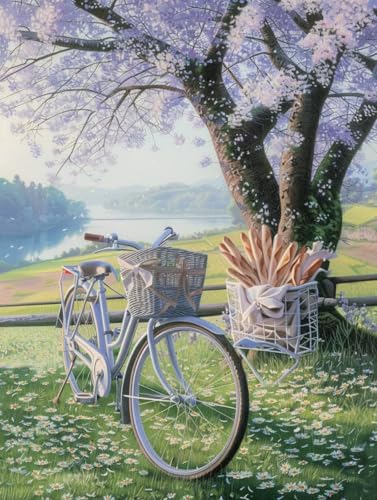 Diamond Painting Fahrrad, Baum 5D Diamond Painting Erwachsene, DIY Basteln Erwachsene, Vollbohrer Diamant Kunst Stickerei Kreuzstich Kits, Deko Wohnzimmer und Wanddeko, Geschenke 30x40cm R-5057 Diamond Painting Fahrrad, Baum 5D Diamond Painting Erwachsene, DIY Basteln Erwachsene, Vollbohrer Diamant Kunst Stickerei Kreuzstich Kits, Deko Wohnzimmer und Wanddeko, Geschenke 30x40cm R-5057 von KUEGDUNG