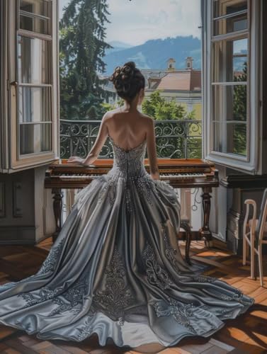 Diamond Painting Frau, 5D Diamond Painting Erwachsene Klavier, DIY Basteln Erwachsene, Mosaikherstellung Set, Vollbohrer Diamant Kunst Stickerei Kreuzstich Kits, Deko Wohnzimmer 30x40cm M-4789 Diamond Painting Frau, 5D Diamond Painting Erwachsene Klavier, DIY Basteln Erwachsene, Mosaikherstellung Set, Vollbohrer Diamant Kunst Stickerei Kreuzstich Kits, Deko Wohnzimmer 30x40cm M-4789 von KUEGDUNG