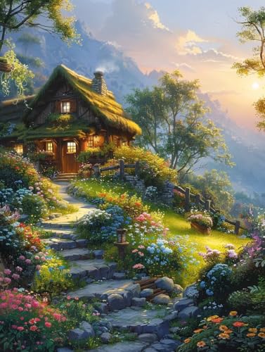 Diamond Painting HäUser, Landschaft 5D Diamond Painting Erwachsene, DIY Basteln Erwachsene, Vollbohrer Diamant Kunst Stickerei Kreuzstich Kits, Deko Wohnzimmer und Wanddeko, Geschenke 80X110cm 2-9755 Diamond Painting HäUser, Landschaft 5D Diamond Painting Erwachsene, DIY Basteln Erwachsene, Vollbohrer Diamant Kunst Stickerei Kreuzstich Kits, Deko Wohnzimmer und Wanddeko, Geschenke 80X110cm 2-9755 von KUEGDUNG