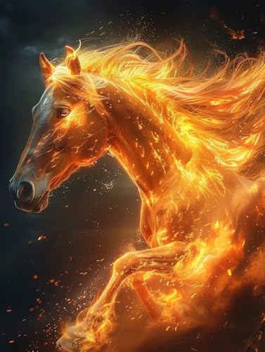 Diamond Painting Horse, 5D Diamond Painting Erwachsene Tier, DIY Basteln Erwachsene, Mosaikherstellung Set, Vollbohrer Diamant Kunst Stickerei Kreuzstich Kits, Deko Wohnzimmer Geschenke 40X50cm W-3830 Diamond Painting Horse, 5D Diamond Painting Erwachsene Tier, DIY Basteln Erwachsene, Mosaikherstellung Set, Vollbohrer Diamant Kunst Stickerei Kreuzstich Kits, Deko Wohnzimmer Geschenke 40X50cm W-3830 von KUEGDUNG