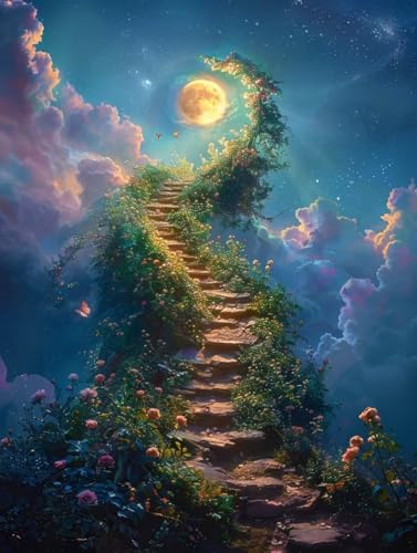 Diamond Painting Landschaft, 5D Diamond Painting Erwachsene Mond, DIY Basteln Erwachsene, Mosaikherstellung Set, Vollbohrer Diamant Kunst Stickerei Kreuzstich Kits, Deko Wohnzimmer 100x130cm 7-3917 Diamond Painting Landschaft, 5D Diamond Painting Erwachsene Mond, DIY Basteln Erwachsene, Mosaikherstellung Set, Vollbohrer Diamant Kunst Stickerei Kreuzstich Kits, Deko Wohnzimmer 100x130cm 7-3917 von KUEGDUNG