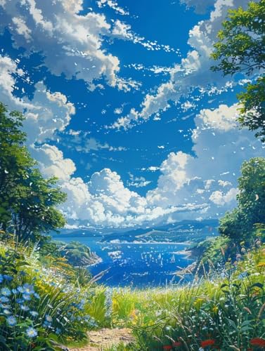 Diamond Painting Landschaft, 5D Diamond Painting Erwachsene Wolke, DIY Basteln Erwachsene, Mosaikherstellung Set, Vollbohrer Diamant Kunst Stickerei Kreuzstich Kits, Deko Wohnzimmer 100x130cm K-9506 Diamond Painting Landschaft, 5D Diamond Painting Erwachsene Wolke, DIY Basteln Erwachsene, Mosaikherstellung Set, Vollbohrer Diamant Kunst Stickerei Kreuzstich Kits, Deko Wohnzimmer 100x130cm K-9506 von KUEGDUNG