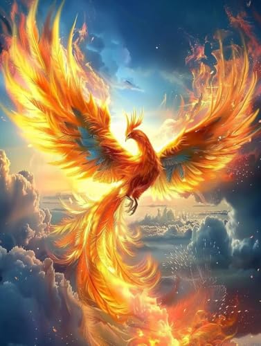 Diamond Painting PhöNix, 5D Diamond Painting Erwachsene Flamme, DIY Basteln Erwachsene, Mosaikherstellung Set, Vollbohrer Diamant Kunst Stickerei Kreuzstich Kits, Deko Wohnzimmer 80X110cm Q-1876 Diamond Painting PhöNix, 5D Diamond Painting Erwachsene Flamme, DIY Basteln Erwachsene, Mosaikherstellung Set, Vollbohrer Diamant Kunst Stickerei Kreuzstich Kits, Deko Wohnzimmer 80X110cm Q-1876 von KUEGDUNG