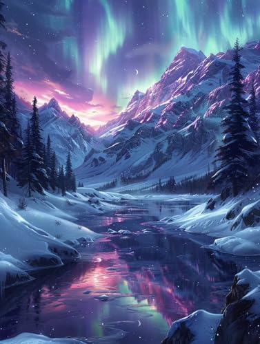 Diamond Painting Rivers, 5D Diamond Painting Erwachsene Berg, DIY Basteln Erwachsene, Mosaikherstellung Set, Vollbohrer Diamant Kunst Stickerei Kreuzstich Kits, Deko Wohnzimmer 60X70cm Z-4468 Diamond Painting Rivers, 5D Diamond Painting Erwachsene Berg, DIY Basteln Erwachsene, Mosaikherstellung Set, Vollbohrer Diamant Kunst Stickerei Kreuzstich Kits, Deko Wohnzimmer 60X70cm Z-4468 von KUEGDUNG