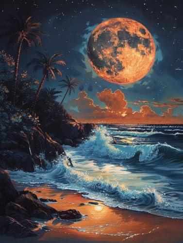 Diamond Painting Rivers, 5D Diamond Painting Erwachsene Mond, DIY Basteln Erwachsene, Mosaikherstellung Set, Vollbohrer Diamant Kunst Stickerei Kreuzstich Kits, Deko Wohnzimmer 30x40cm E-4377 Diamond Painting Rivers, 5D Diamond Painting Erwachsene Mond, DIY Basteln Erwachsene, Mosaikherstellung Set, Vollbohrer Diamant Kunst Stickerei Kreuzstich Kits, Deko Wohnzimmer 30x40cm E-4377 von KUEGDUNG