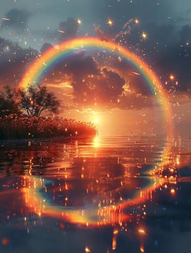 Diamond Painting Sonnenuntergang, 5D Diamond Painting Erwachsene Regenbogen, DIY Basteln Erwachsene, Mosaikherstellung Set, Vollbohrer Diamant Kunst Stickerei Kits, Deko Wohnzimmer 90x120cm 1-6556 Diamond Painting Sonnenuntergang, 5D Diamond Painting Erwachsene Regenbogen, DIY Basteln Erwachsene, Mosaikherstellung Set, Vollbohrer Diamant Kunst Stickerei Kits, Deko Wohnzimmer 90x120cm 1-6556 von KUEGDUNG
