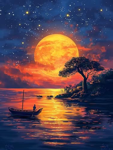 Diamond Painting Sonnenuntergang, Baum 5D Diamond Painting Erwachsene, DIY Basteln Erwachsene, Vollbohrer Diamant Kunst Stickerei Kreuzstich Kits, Deko Wohnzimmer und Wanddeko 90x120cm C-7472 Diamond Painting Sonnenuntergang, Baum 5D Diamond Painting Erwachsene, DIY Basteln Erwachsene, Vollbohrer Diamant Kunst Stickerei Kreuzstich Kits, Deko Wohnzimmer und Wanddeko 90x120cm C-7472 von KUEGDUNG