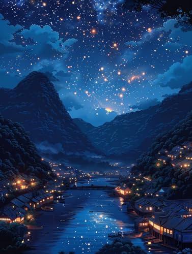 Diamond Painting Sternenhimmel, 5D Diamond Painting Erwachsene Berg, DIY Basteln Erwachsene, Mosaikherstellung Set, Vollbohrer Diamant Kunst Stickerei Kreuzstich Kits, Deko Wohnzimmer 100x130cm 2-6871 Diamond Painting Sternenhimmel, 5D Diamond Painting Erwachsene Berg, DIY Basteln Erwachsene, Mosaikherstellung Set, Vollbohrer Diamant Kunst Stickerei Kreuzstich Kits, Deko Wohnzimmer 100x130cm 2-6871 von KUEGDUNG