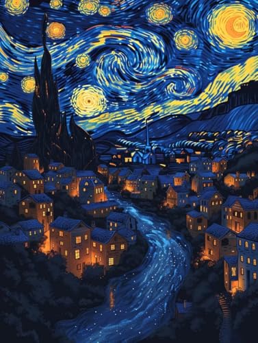 Diamond Painting Sternenhimmel, 5D Diamond Painting Erwachsene HäUser, DIY Basteln Erwachsene, Mosaikherstellung Set, Vollbohrer Diamant Kunst Stickerei Kreuzstich Kits, Deko Wohnzimmer 60X80cm X-9218 Diamond Painting Sternenhimmel, 5D Diamond Painting Erwachsene HäUser, DIY Basteln Erwachsene, Mosaikherstellung Set, Vollbohrer Diamant Kunst Stickerei Kreuzstich Kits, Deko Wohnzimmer 60X80cm X-9218 von KUEGDUNG