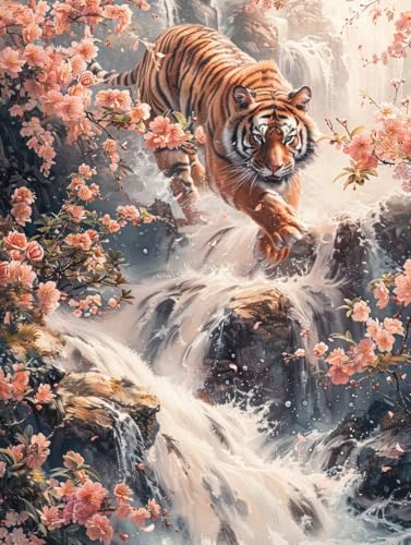 Diamond Painting Tiger, 5D Diamond Painting Erwachsene Rivers, DIY Basteln Erwachsene, Mosaikherstellung Set, Vollbohrer Diamant Kunst Stickerei Kreuzstich Kits, Deko Wohnzimmer 90x120cm 3-8598 Diamond Painting Tiger, 5D Diamond Painting Erwachsene Rivers, DIY Basteln Erwachsene, Mosaikherstellung Set, Vollbohrer Diamant Kunst Stickerei Kreuzstich Kits, Deko Wohnzimmer 90x120cm 3-8598 von KUEGDUNG