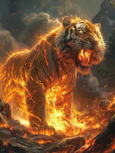 Diamond Painting Tiger, 5D Diamond Painting Erwachsene Tier, DIY Basteln Erwachsene, Mosaikherstellung Set, Vollbohrer Diamant Kunst Stickerei Kreuzstich Kits, Deko Wohnzimmer Geschenke 60X80cm 1-6708 Diamond Painting Tiger, 5D Diamond Painting Erwachsene Tier, DIY Basteln Erwachsene, Mosaikherstellung Set, Vollbohrer Diamant Kunst Stickerei Kreuzstich Kits, Deko Wohnzimmer Geschenke 60X80cm 1-6708 von KUEGDUNG