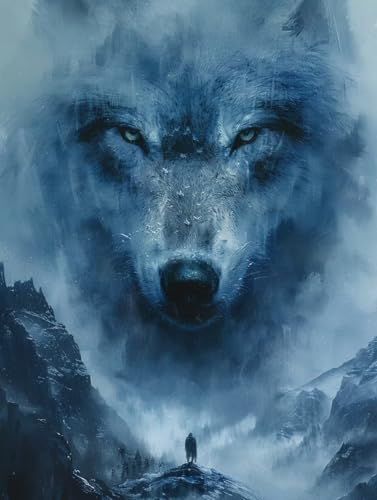 Diamond Painting Wolf, 5D Diamond Painting Erwachsene Berg, DIY Basteln Erwachsene, Mosaikherstellung Set, Vollbohrer Diamant Kunst Stickerei Kreuzstich Kits, Deko Wohnzimmer Geschenke 80X110cm 6-1071 Diamond Painting Wolf, 5D Diamond Painting Erwachsene Berg, DIY Basteln Erwachsene, Mosaikherstellung Set, Vollbohrer Diamant Kunst Stickerei Kreuzstich Kits, Deko Wohnzimmer Geschenke 80X110cm 6-1071 von KUEGDUNG