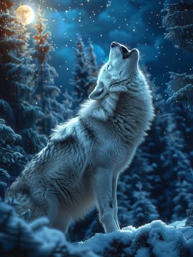 Diamond Painting Wolf, 5D Diamond Painting Erwachsene Tier, DIY Basteln Erwachsene, Mosaikherstellung Set, Vollbohrer Diamant Kunst Stickerei Kreuzstich Kits, Deko Wohnzimmer 100x135cm C-2569 Diamond Painting Wolf, 5D Diamond Painting Erwachsene Tier, DIY Basteln Erwachsene, Mosaikherstellung Set, Vollbohrer Diamant Kunst Stickerei Kreuzstich Kits, Deko Wohnzimmer 100x135cm C-2569 von KUEGDUNG