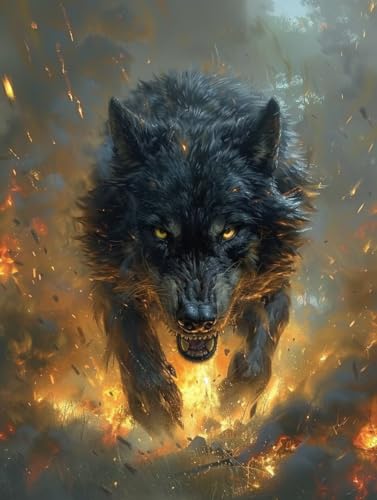 Diamond Painting Wolf, 5D Diamond Painting Erwachsene Tier, DIY Basteln Erwachsene, Mosaikherstellung Set, Vollbohrer Diamant Kunst Stickerei Kreuzstich Kits, Deko Wohnzimmer 100x135cm I-6986 Diamond Painting Wolf, 5D Diamond Painting Erwachsene Tier, DIY Basteln Erwachsene, Mosaikherstellung Set, Vollbohrer Diamant Kunst Stickerei Kreuzstich Kits, Deko Wohnzimmer 100x135cm I-6986 von KUEGDUNG