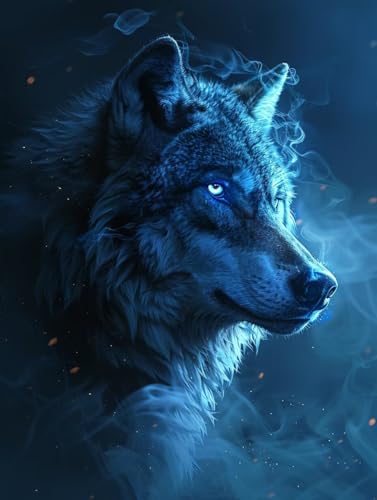 Diamond Painting Wolf, 5D Diamond Painting Erwachsene Tier, DIY Basteln Erwachsene, Mosaikherstellung Set, Vollbohrer Diamant Kunst Stickerei Kreuzstich Kits, Deko Wohnzimmer Geschenke 50x65cm N-4660 Diamond Painting Wolf, 5D Diamond Painting Erwachsene Tier, DIY Basteln Erwachsene, Mosaikherstellung Set, Vollbohrer Diamant Kunst Stickerei Kreuzstich Kits, Deko Wohnzimmer Geschenke 50x65cm N-4660 von KUEGDUNG